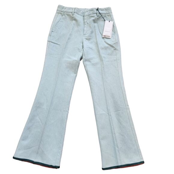 Gucci embroidered hem flare jeans size 26 - Picture 1 of 8